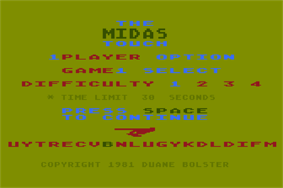 The Midas Touch - Screenshot - Game Title Image