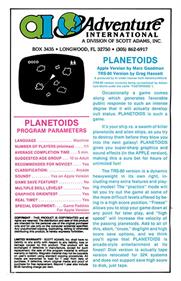 Planetoids - Box - Back Image