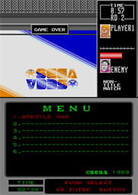 Wrestle War (Mega-Tech) - Screenshot - Game Over Image