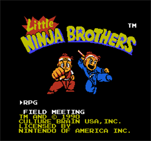 Little Ninja Brothers - Screenshot - Game Title Image