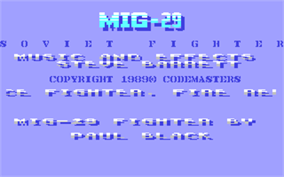 MiG-29 Soviet Fighter - Screenshot - Game Title Image