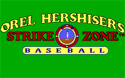 Orel Hershiser's Strike Zone - Screenshot - Game Title Image