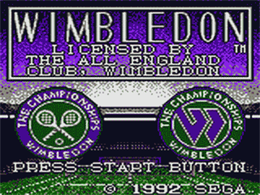 Wimbledon Tennis - Screenshot - Game Title Image