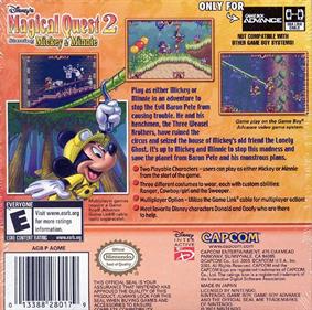 Disney's Magical Quest 2 Starring Mickey & Minnie - Box - Back Image