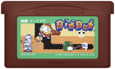 Famicom Mini: Dig Dug - Cart - Front Image