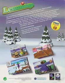 3D Lemmings Winterland - Box - Back Image