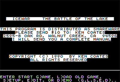 Icewar: The Battle of the Lake - Screenshot - Game Title Image