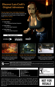 Tomb Raider I-III Remastered  - Fanart - Box - Back Image