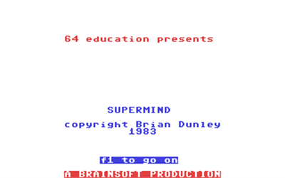 Supermind - Screenshot - Game Title Image