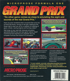 Microprose Formula One Grand Prix - Box - Back Image