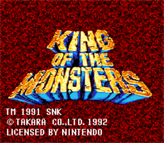 King of the Monsters - Screenshot - Game Title Image