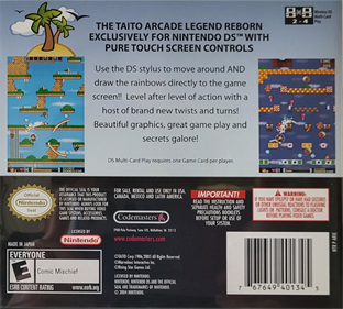 Rainbow Islands: Revolution - Box - Back Image