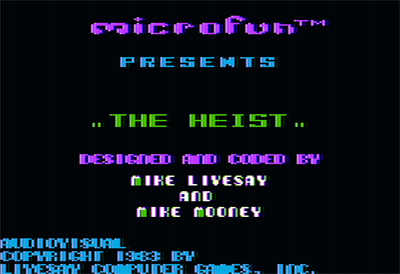 The Heist - Screenshot - Game Title Image