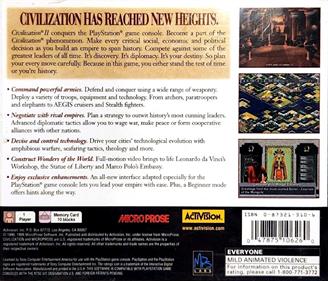 Civilization II - Box - Back Image