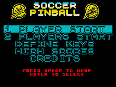 Soccer Pinball - Screenshot - Game Select Image