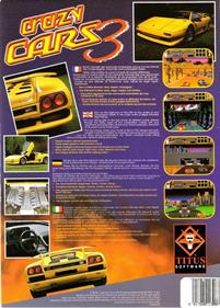 Crazy Cars 3 - Box - Back Image