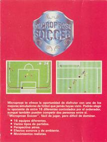 Microprose Soccer - Box - Back Image