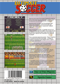 Ultimate Soccer - Box - Back Image