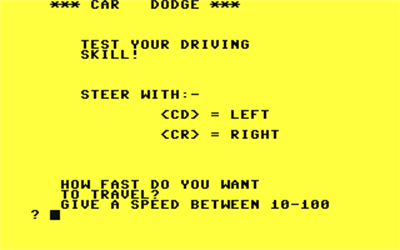 Car Dodge (Kevin Bergin) - Screenshot - Game Title Image