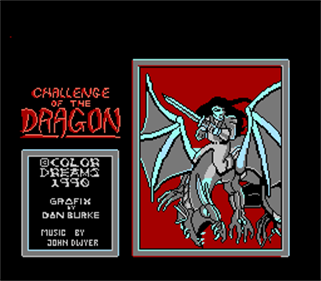 Challenge of the Dragon (Color Dreams) - Screenshot - Game Title Image