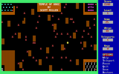 Temple of Kroz - Screenshot - Gameplay Image
