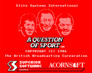 A Question of Sport - Screenshot - Game Title Image