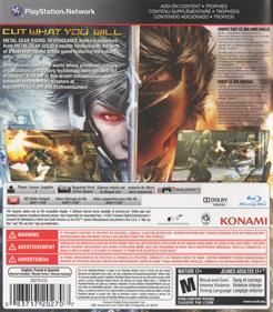 Metal Gear Rising: Revengeance - Box - Back Image