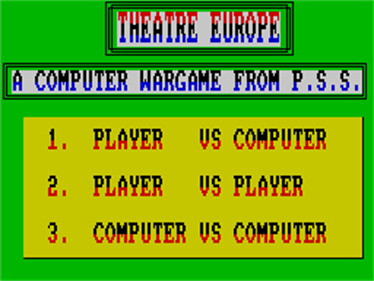 Theatre Europe - Screenshot - Game Select Image
