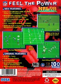 NFL 98 - Box - Back Image