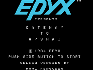 Gateway to Apshai - Screenshot - Game Title Image