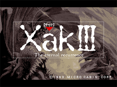 Xak III: The Eternal Recurrence - Screenshot - Game Title Image