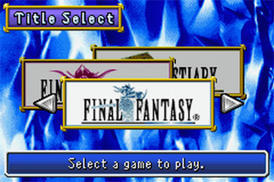 Final Fantasy I & II: Dawn of Souls - Screenshot - Game Select Image