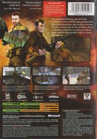 Return to Castle Wolfenstein: Tides of War - Box - Back Image