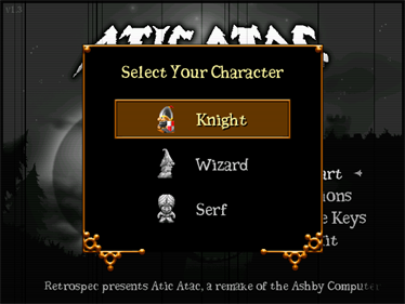 Atic Atac - Screenshot - Game Select Image