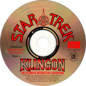 Star Trek: Klingon - Disc Image