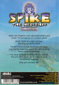 Spike the Hedgehog - Box - Back Image