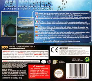 Sea Monsters: A Prehistoric Adventure - Box - Back Image