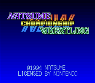 Natsume Championship Wrestling - Screenshot - Game Title Image