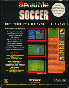 Sensible Soccer - Box - Back Image