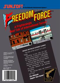 Freedom Force - Box - Back Image