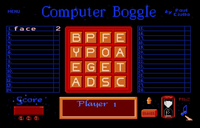 Computer Boggle