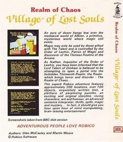 Village of Lost Souls - Box - Back Image