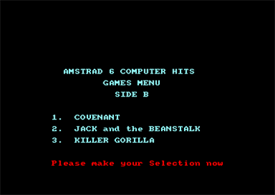 6 Computer Hits - Screenshot - Game Select Image