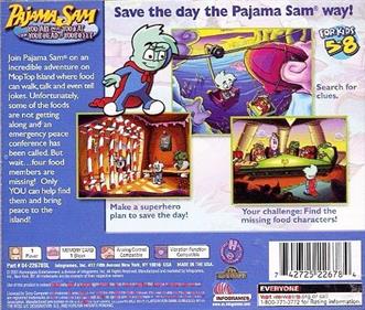 Pajama Sam: You Are what You Eat from Your Head to Your Feet - Box - Back Image