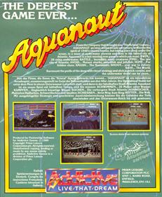 Aquanaut (Addictive Games) - Box - Back Image