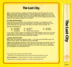 The Lost City - Box - Back Image