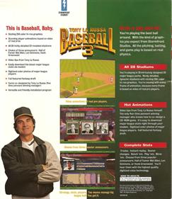 Tony La Russa Baseball 3 - Box - Back Image