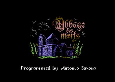 L’Abbaye des Morts - Screenshot - Game Title Image
