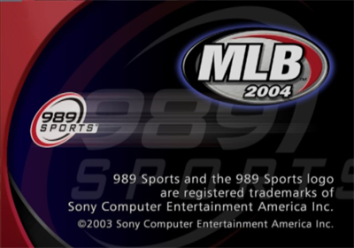 MLB 2004 - Screenshot - Game Title Image