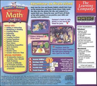 Reader Rabbit Personalized Math Ages 6-9 - Box - Back Image